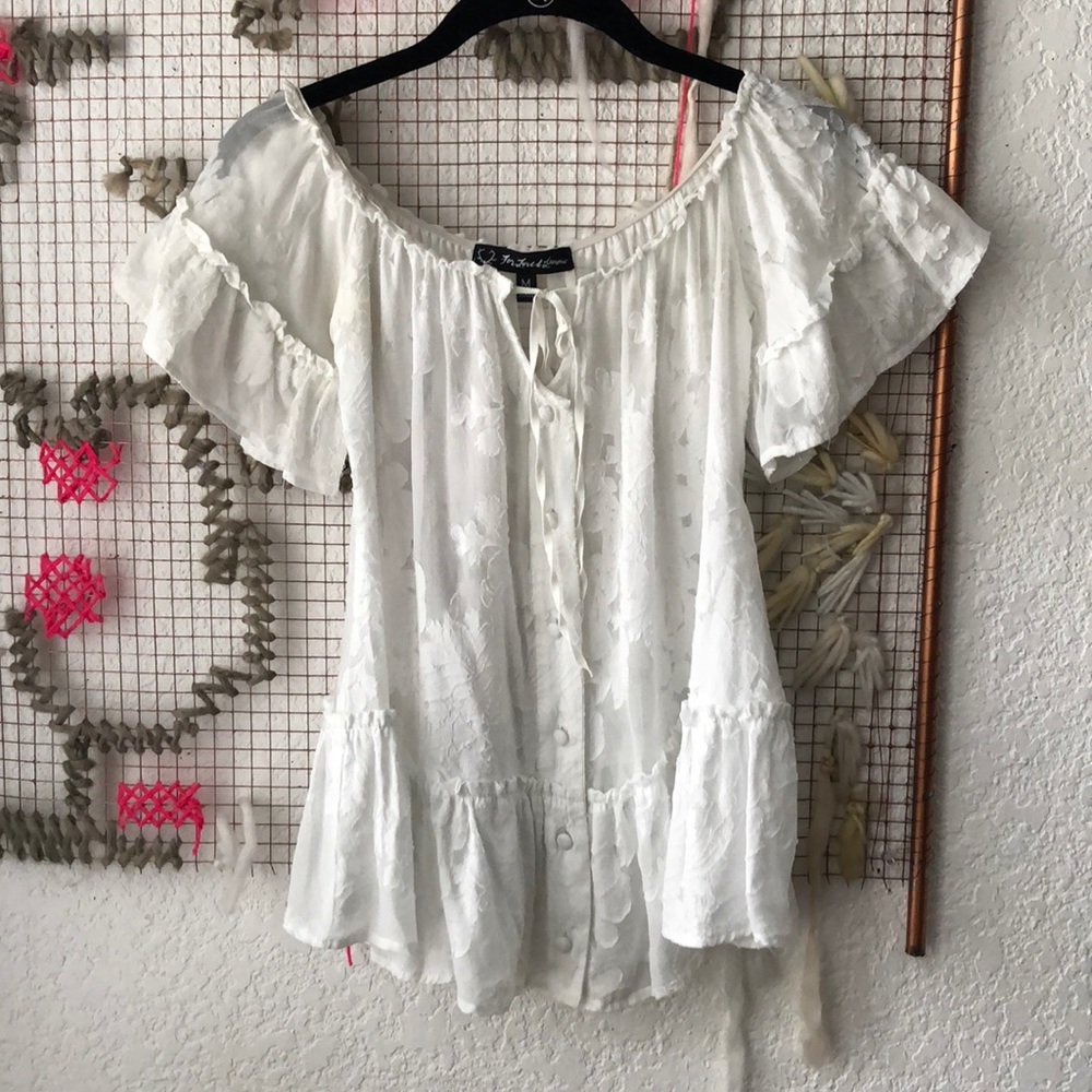 For Love & Lemons Off-The-Shoulder Blouse